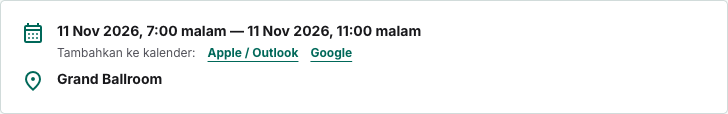 Tambahkan ke kalender di halaman acara
