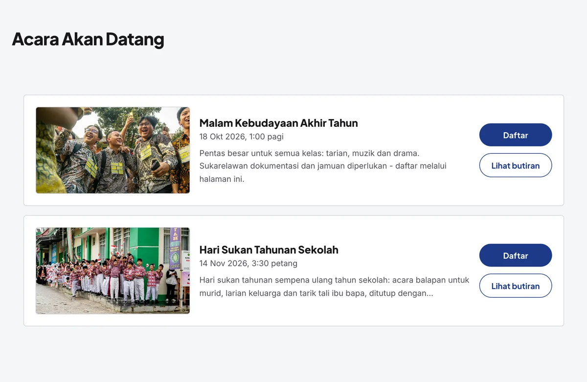Daripada gotong-royong ke pentas akhir tahun