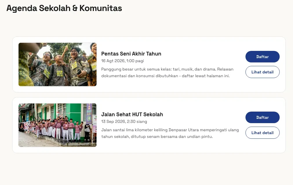 Dari kerja bakti sampai pentas seni