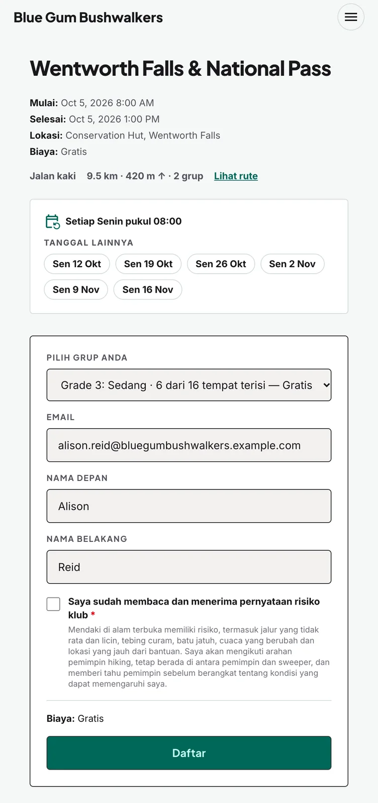 Situs web yang selalu terkini dengan sendirinya