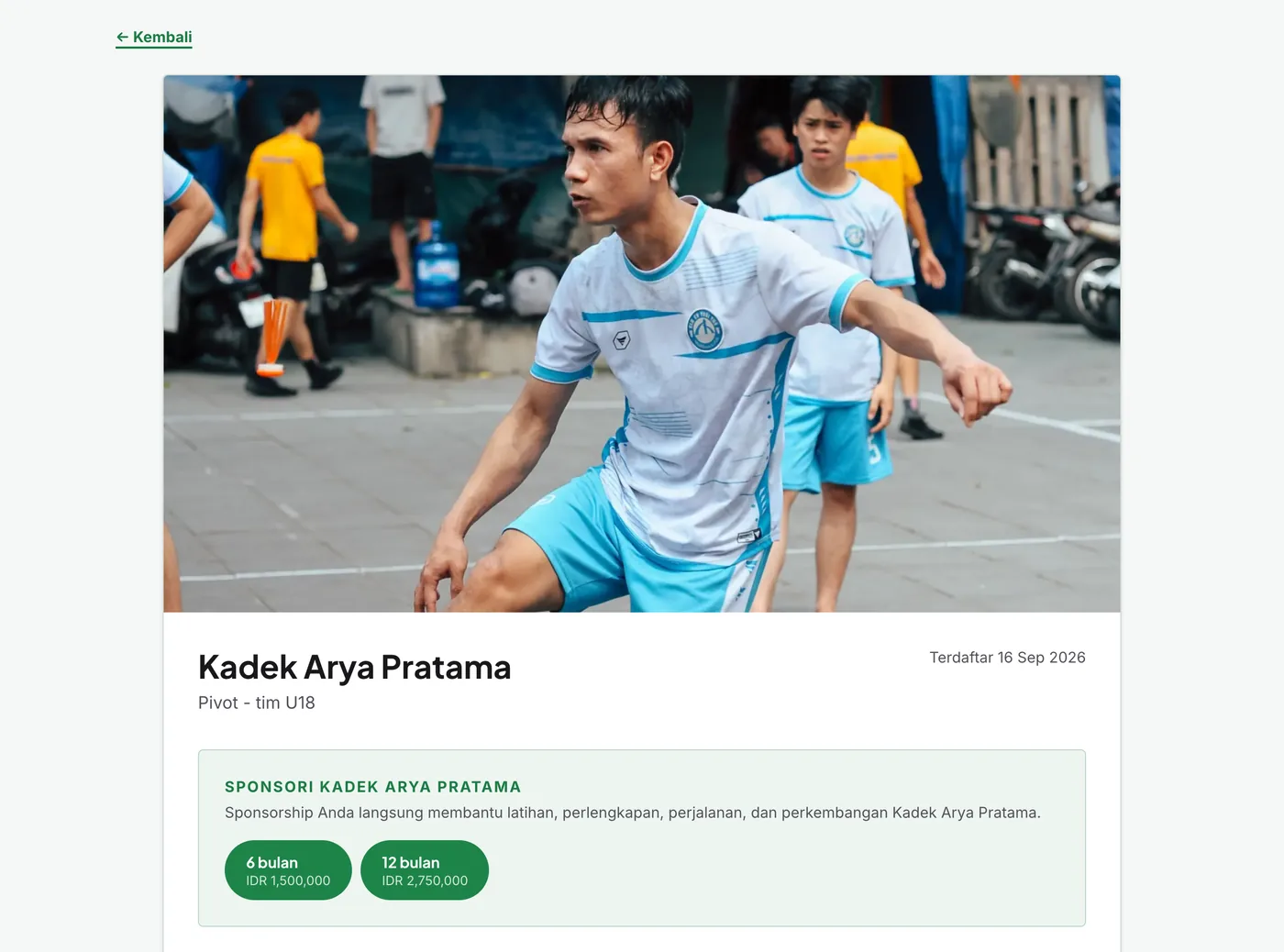 Biarkan pendukung menyponsori satu atlet, bukan hanya klub