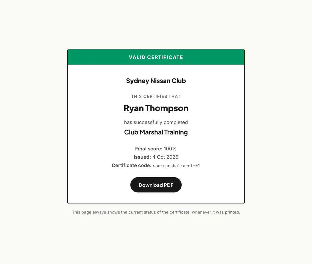 Certificates that stand up to checking
