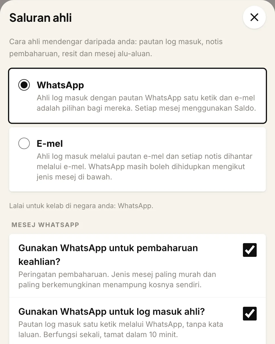 Anda yang menentukan apa yang dihantar