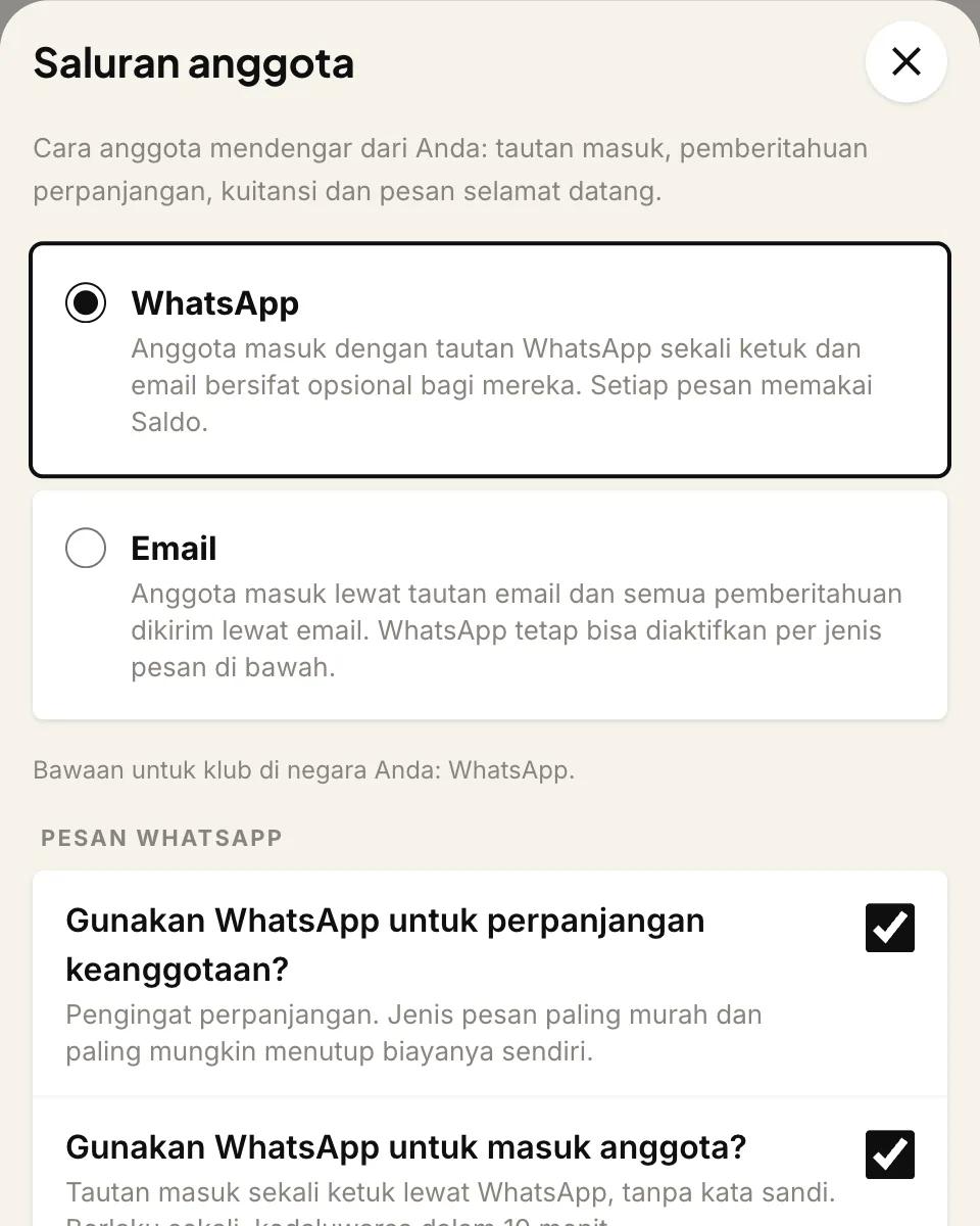 Anda yang menentukan apa yang dikirim